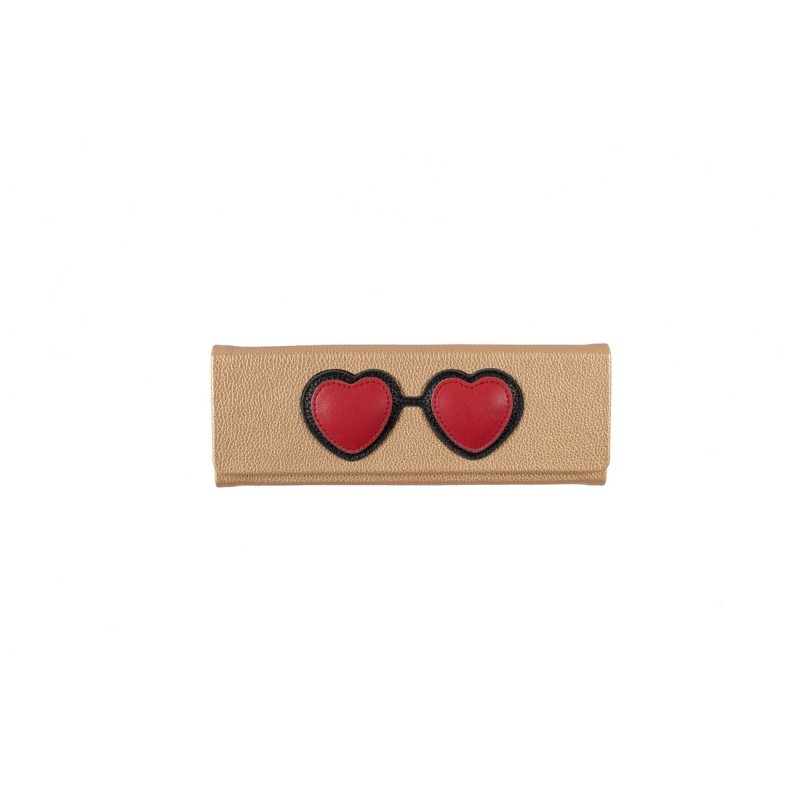 FOLDABLE CASEHEART EYE GOLD-RED-BLACK