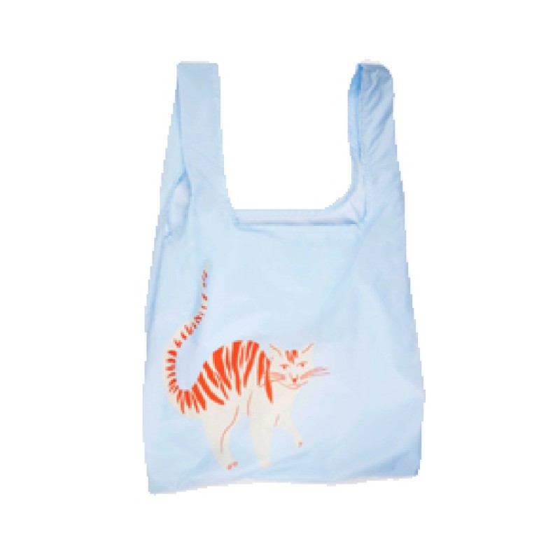 MEDIUM REUSABLE BAG, Cat red - Blue