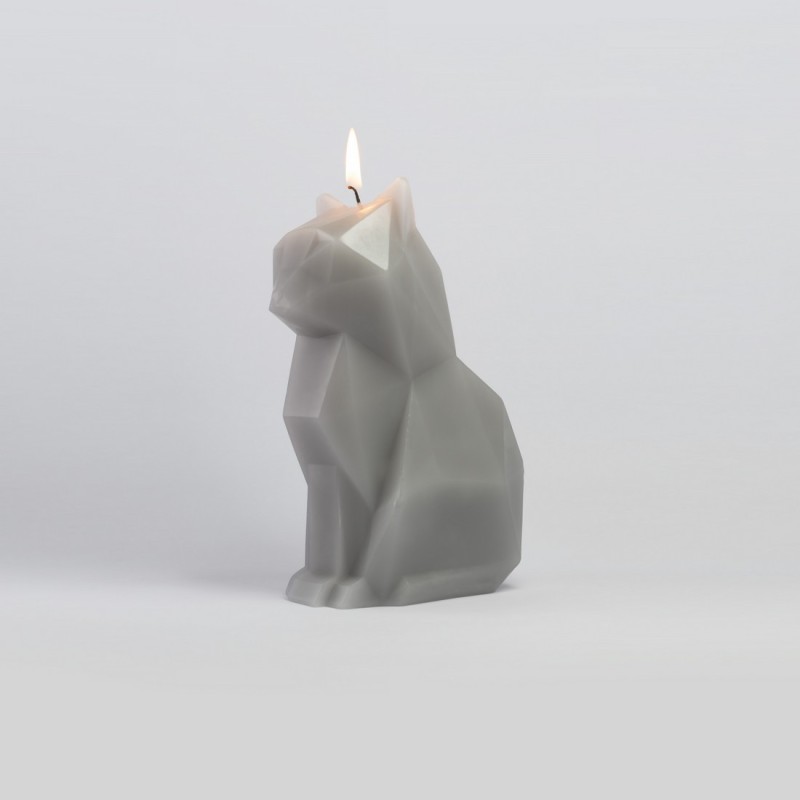 PYROPET  KISA CANDLE, Grey